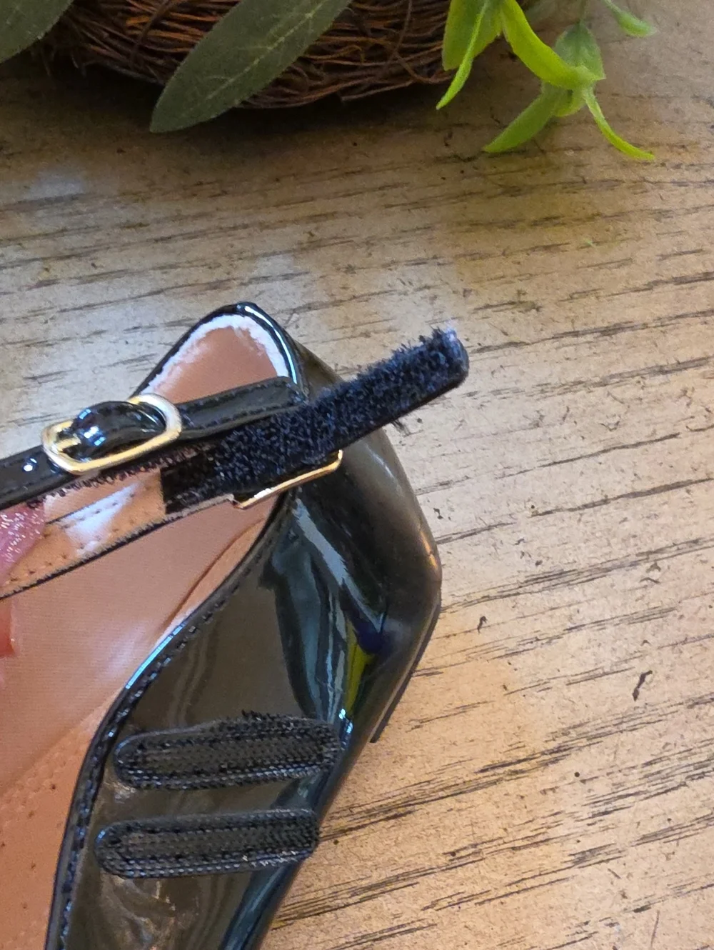 Girls Black Double-Strap Mary Jane Shoes Size 12